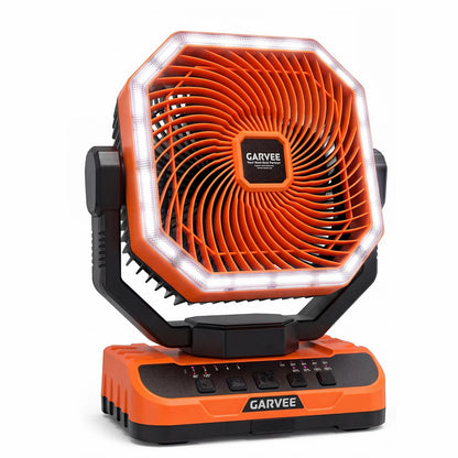 Portable Camping Fan 40000mAh Rechargeable Battery Powered Fan With Remote Timer LED Light 5 Speeds
