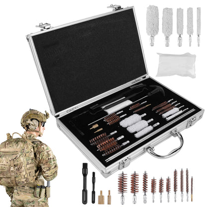 Gun Barrel Brush Box Set Gun Brush Pipe Cleaning Tools Kit Barrel Brush Tool for  Pistol Handgun Shotgun