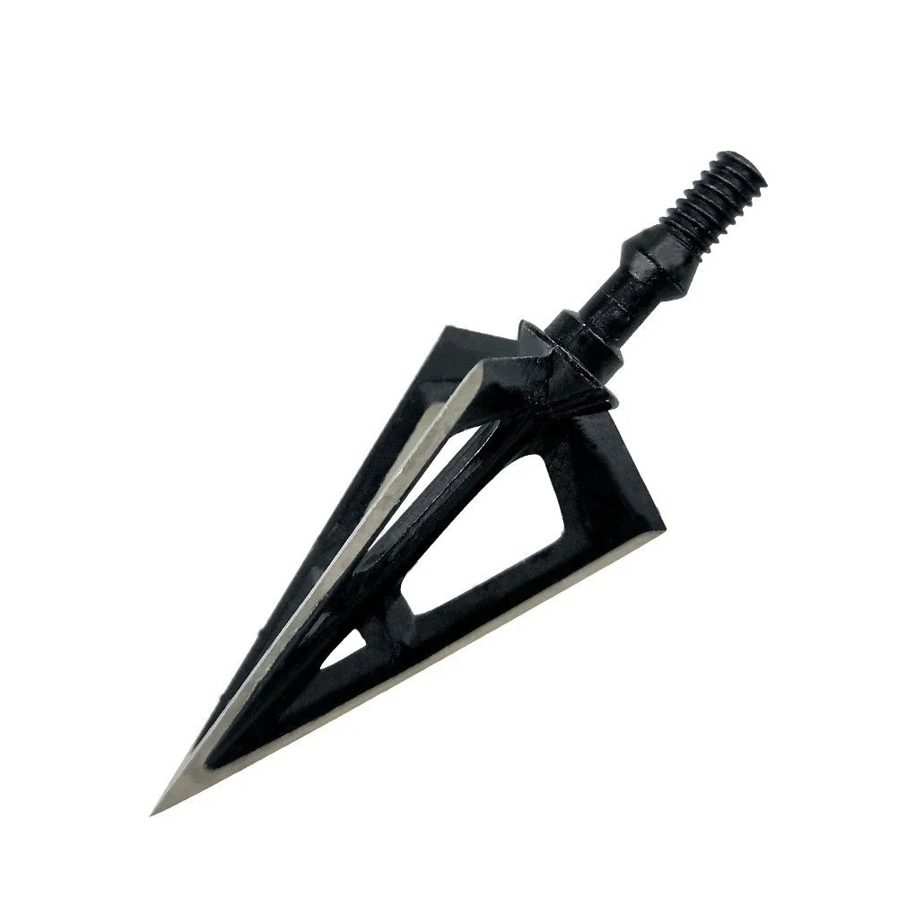 Archery Broadheads 12pcs 100 Grain 3 Fixed Blades Stainless Steel Screw-in