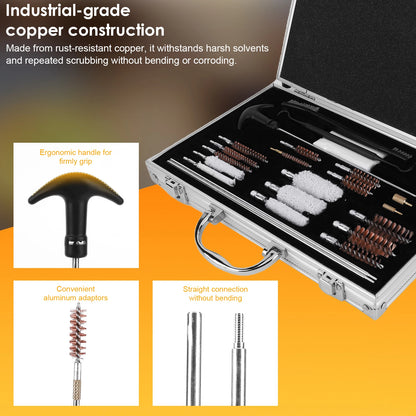 Gun Barrel Brush Box Set Gun Brush Pipe Cleaning Tools Kit Barrel Brush Tool for  Pistol Handgun Shotgun