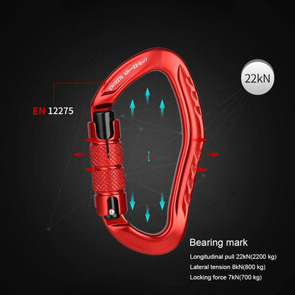 Carabiner Clip Aluminum Alloy Heavy Duty Carabiners Screw Lock