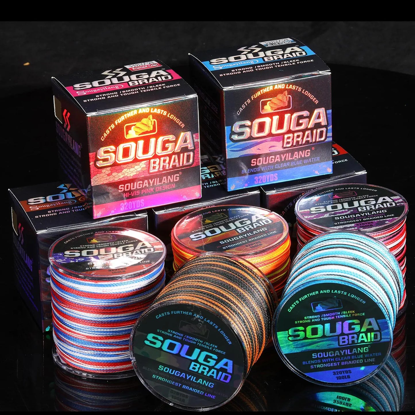 4 Strand Braided Fishing Line 300M Multifilament  Braided Wire Fishing