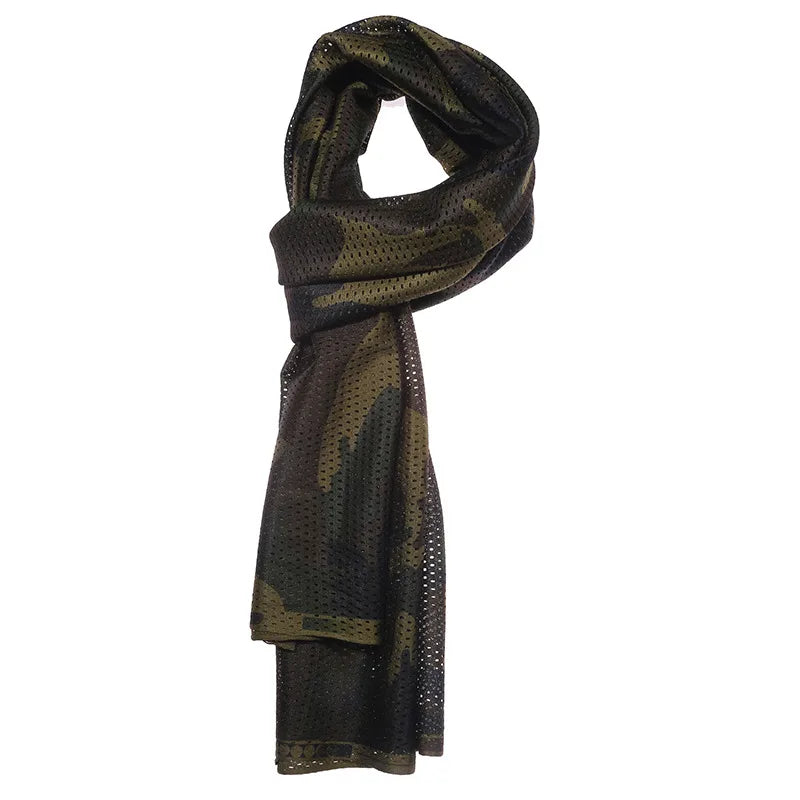Large Camouflage Scarf Sniper Hunter Mesh Face Scar