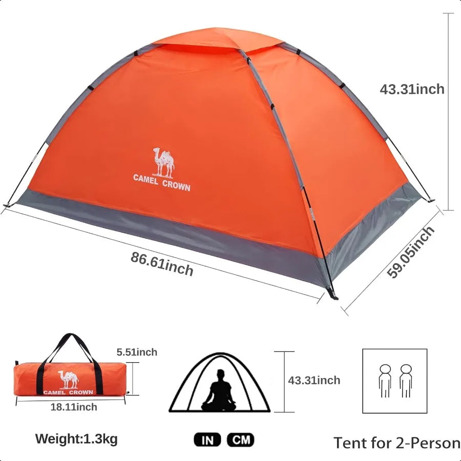 Camping Dome Tent 2 3 4 5 Person Lightweight Backpacking Tent