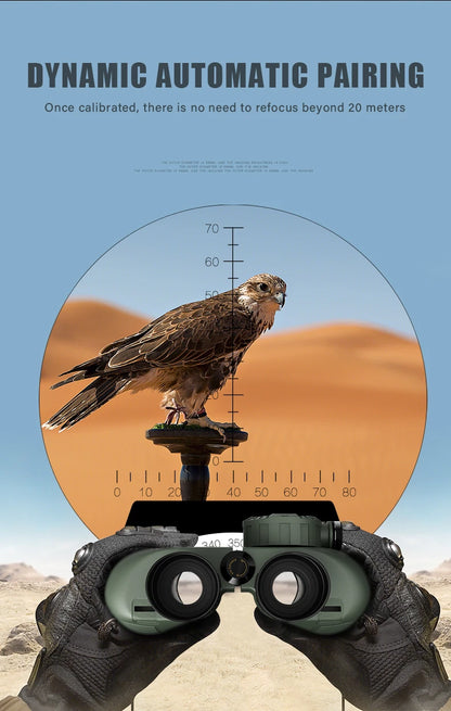 7x50 HD Binoculars High Power Low Light Night Vision Binoculares with Directional Compass Rangefinder