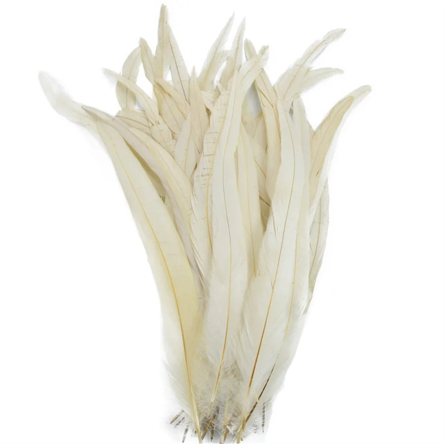 100pcs 25-40cm Wholesale Rooster Feathers Wedding Crafts DIY Natural Feather