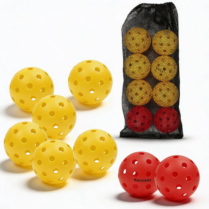 8/16pcs Pickleball Balls 40 Holes Colorful and Durable Pickleballs 74mm