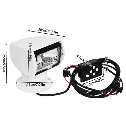 Boat Marine Searchlight| Multi-angled And Long-range Lighting Remote Control | DC 12V