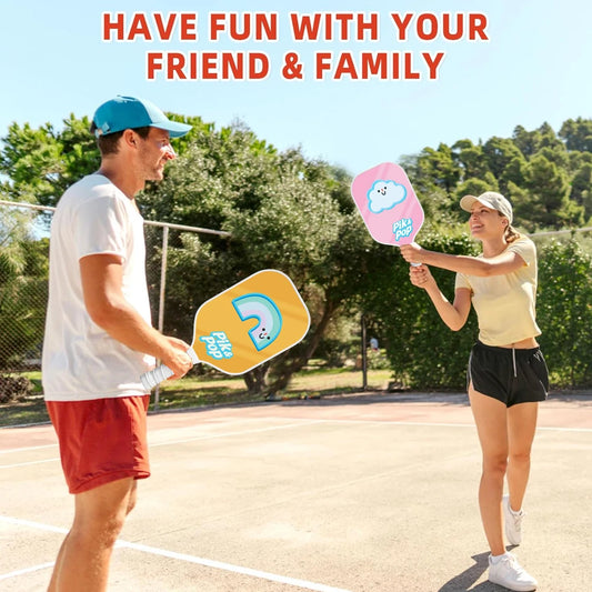 Family Fun Pickleball Set  2 Rackets, 4 Balls & Carry Bag for All Ages