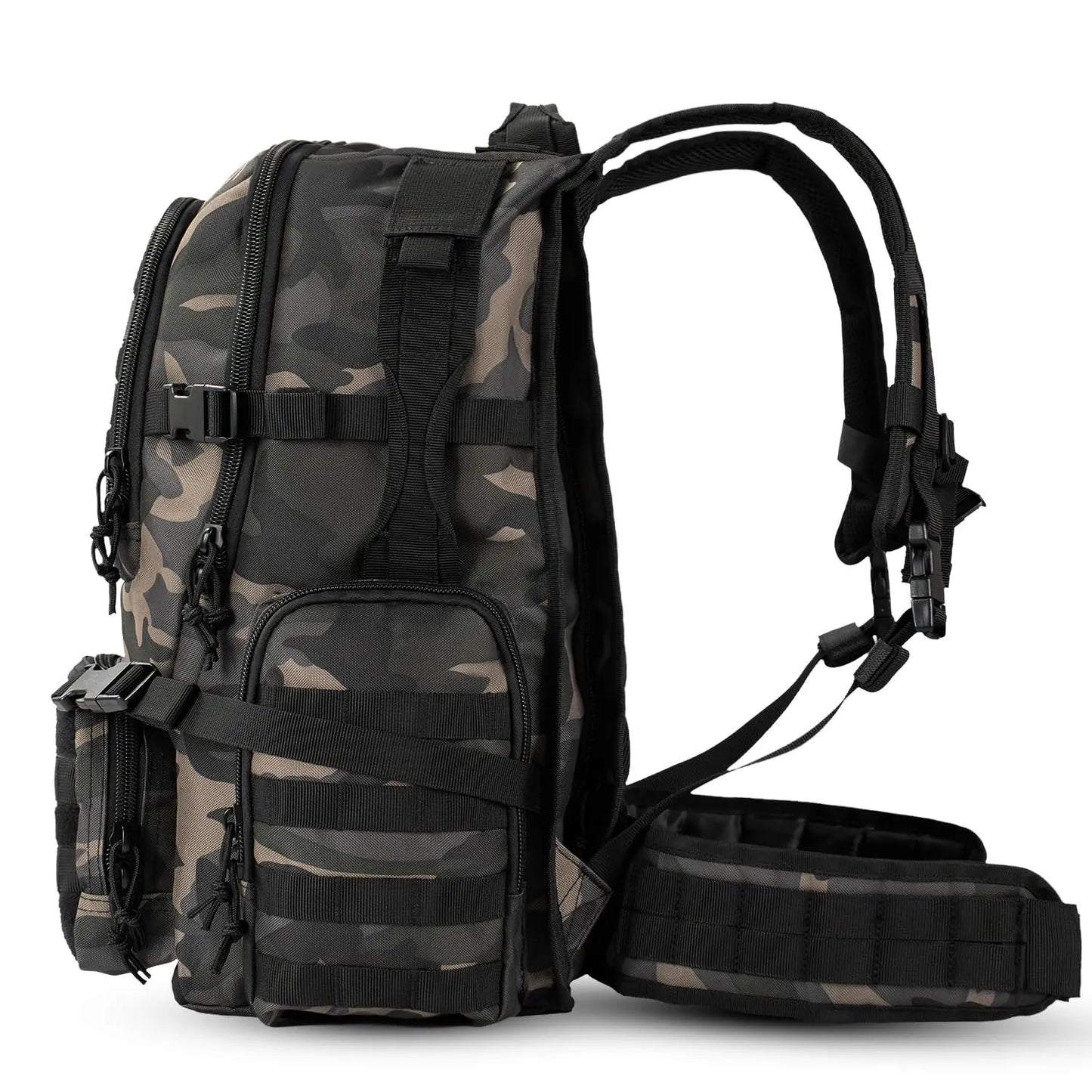 50L Tactical Backpack Military Style Camping Hiking Rucksack With Molle System