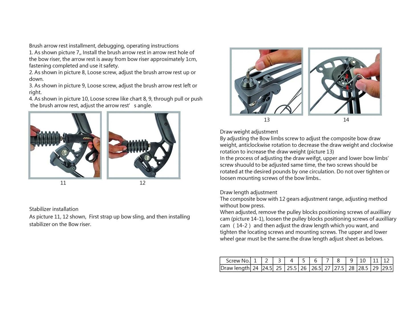 Adjustable Compound Bow Arrow Set with Spine 500 Carbon Arrows 20-70lbs 320FPS High-Strength Alloy Handle RH/LH