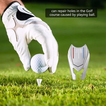 Golf Tool Divot Ball Retriever Tool Golf Alloy Golf Ball Line Marker Tool Multifunctional
