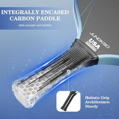 Pickleball Paddles Set of 2 - Carbon Fiber Pickle Ball Paddle Composite - USAPA Approved Pro Pickle Racket -14mm Lightweight Ho