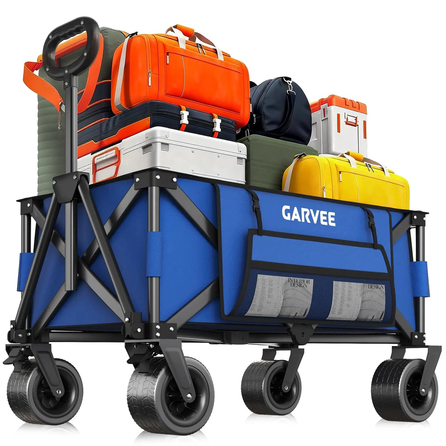 Camping Trolley Heavy Duty Portable Collapsible Festival Cart with All Terrain Wheels