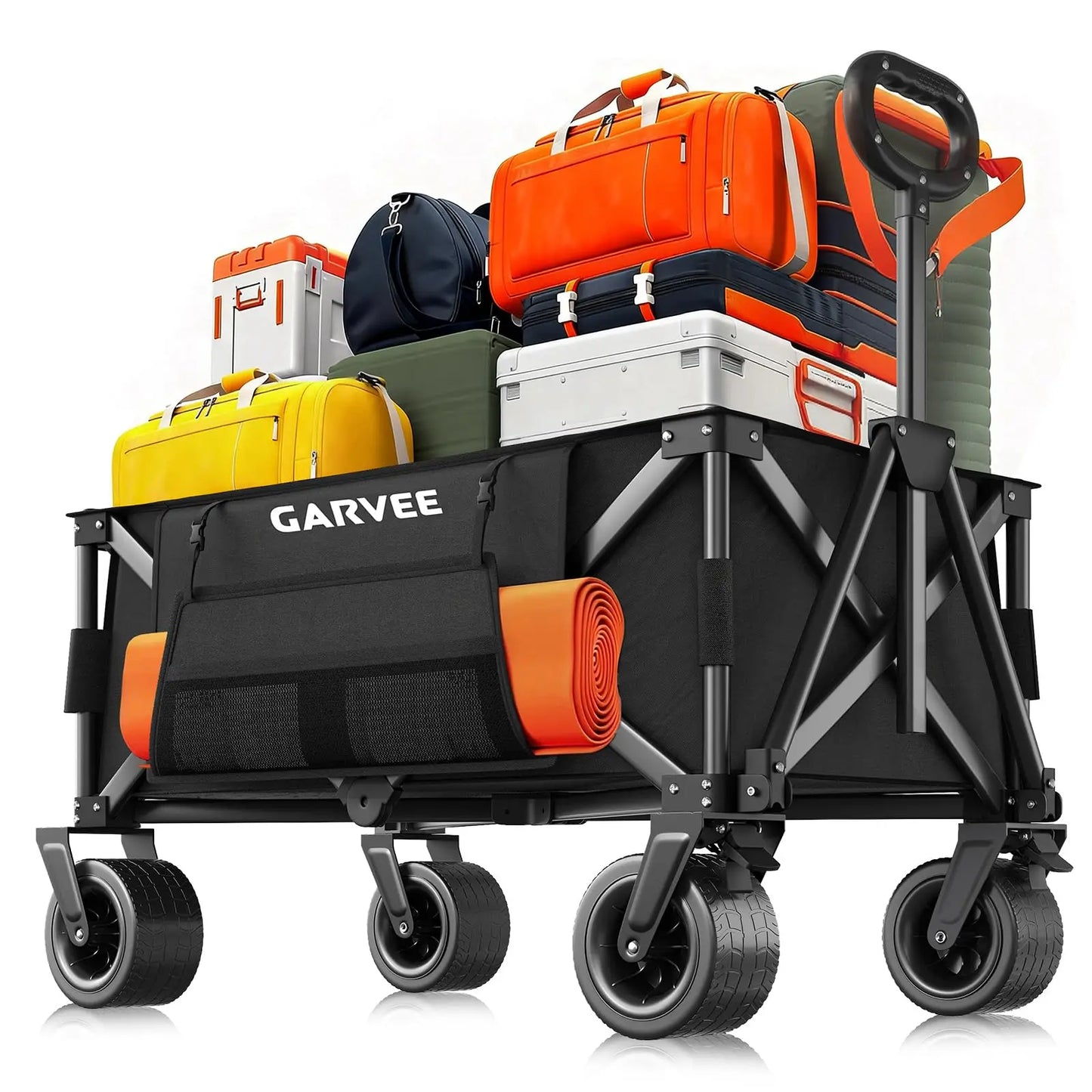 Camping Trolley Heavy Duty Portable Collapsible Festival Cart with All Terrain Wheels