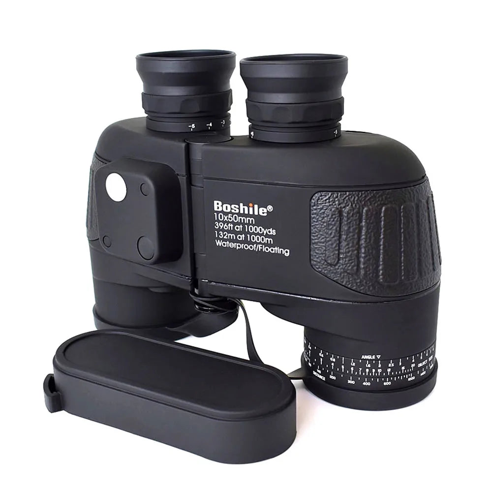 10x50 Binoculars with Rangefinder Compass BAK4 Prism FMC Lens eFogproof Waterproof Long Range