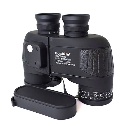10x50 Binoculars with Rangefinder Compass BAK4 Prism FMC Lens eFogproof Waterproof Long Range