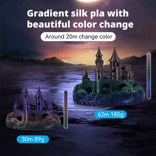 Rainbow Silk PLA Filament 1.75mm 1KG Multicolor  Materials Color  Smooth Silky