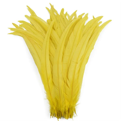 100pcs 25-40cm Wholesale Rooster Feathers Wedding Crafts DIY Natural Feather