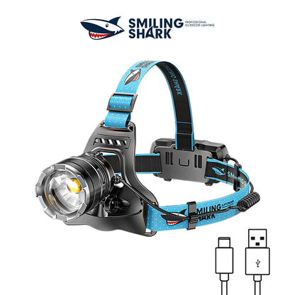 headlamp rechargeable,USB Cable included &Adjustable Headband, Lightweight Headlight