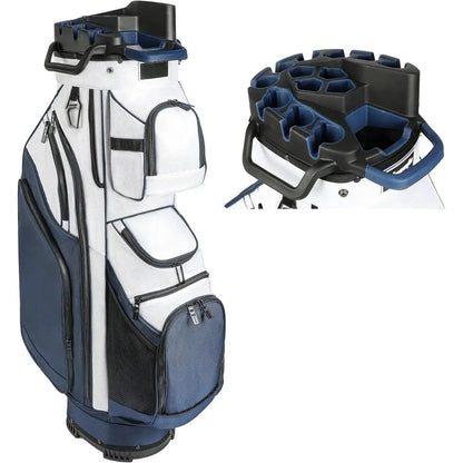Cart Bag T-Lock 14 Way Full-Length Divider Top Fixed Slots Clubs