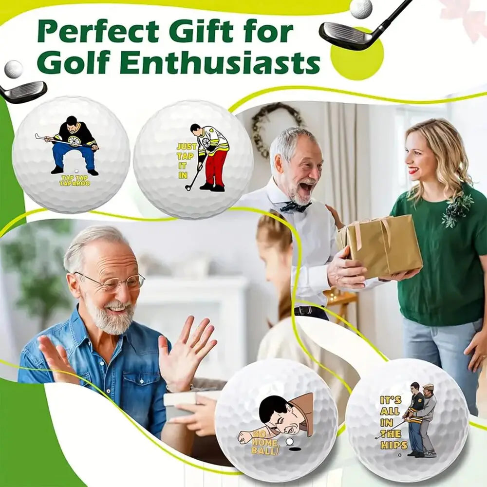 4 Counts Funny Golf Balls Funny Golf Balls Gift Set