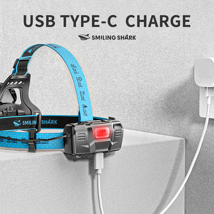 headlamp rechargeable,USB Cable included &Adjustable Headband, Lightweight Headlight