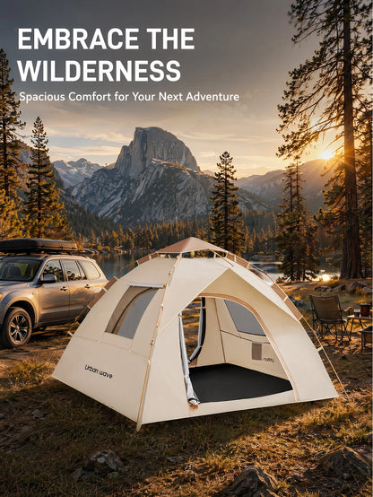 Automatic Pop-up Camping Tent, Windproof, Sunproof, and Waterproof, Portable and Foldable