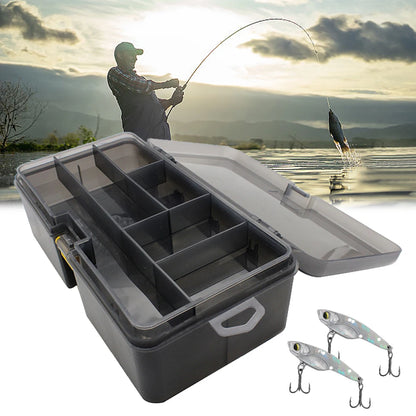 Double Layer Fishing Box with Adjustable Dividers