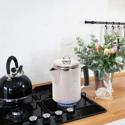 Coffee Pot  Stove Top Brew Coffee Maker on Fire