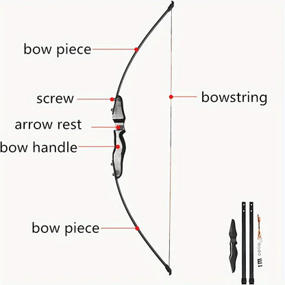 30lbs Longbow Recurve Bow Set for Adults