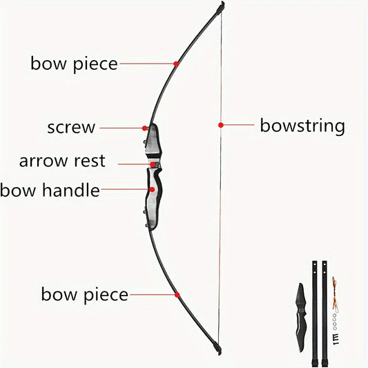 30lbs Longbow Recurve Bow Set for Adults