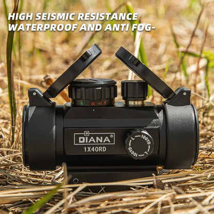 DIANA 1x40 Green Red Dot Scope Optics with 11/20mm Mount Outdoor Optical Tool Riflescope