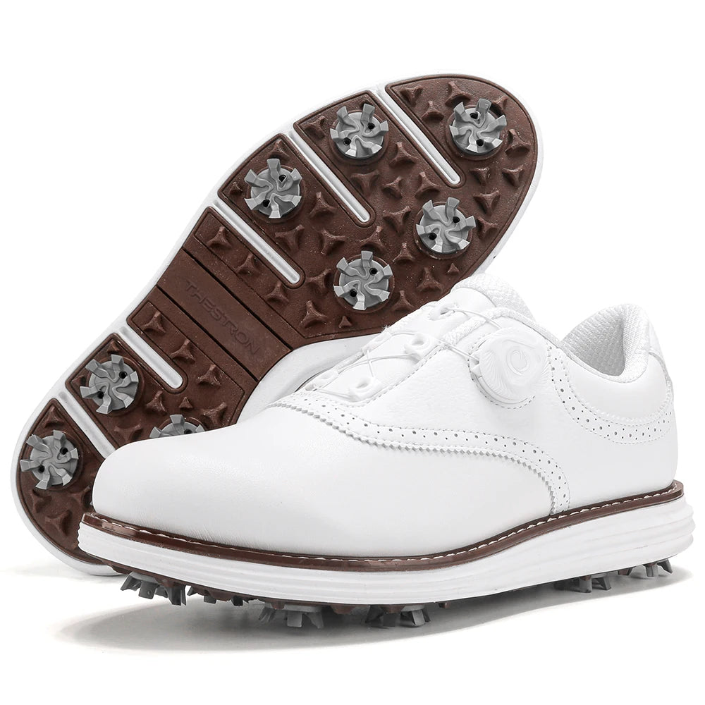 Professional Spiked Men Golf Shoes Waterproof Microfiber Anti-collision