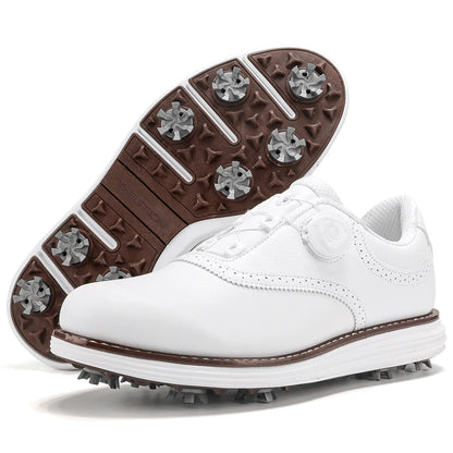 Professional Spiked Men Golf Shoes Waterproof Microfiber Anti-collision