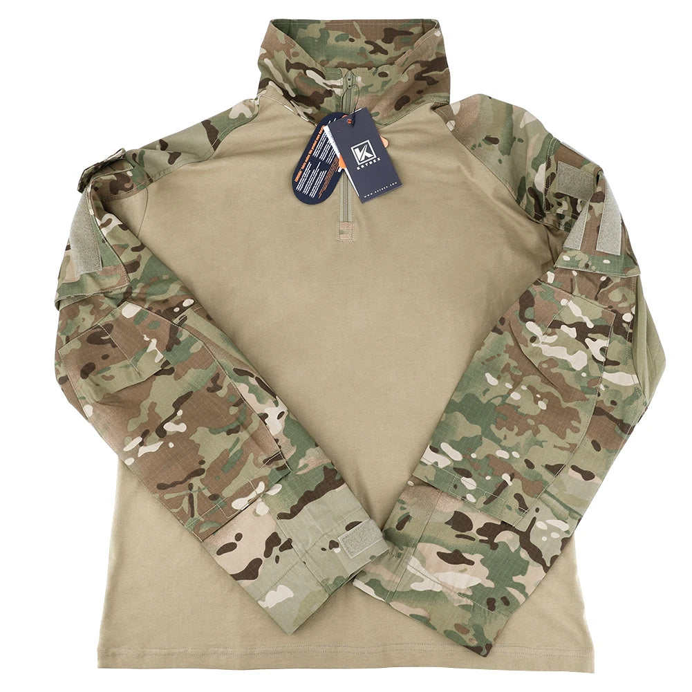 Shirt with Elbow Pads For Hunting  Tops  Tiger Stripes Shirts