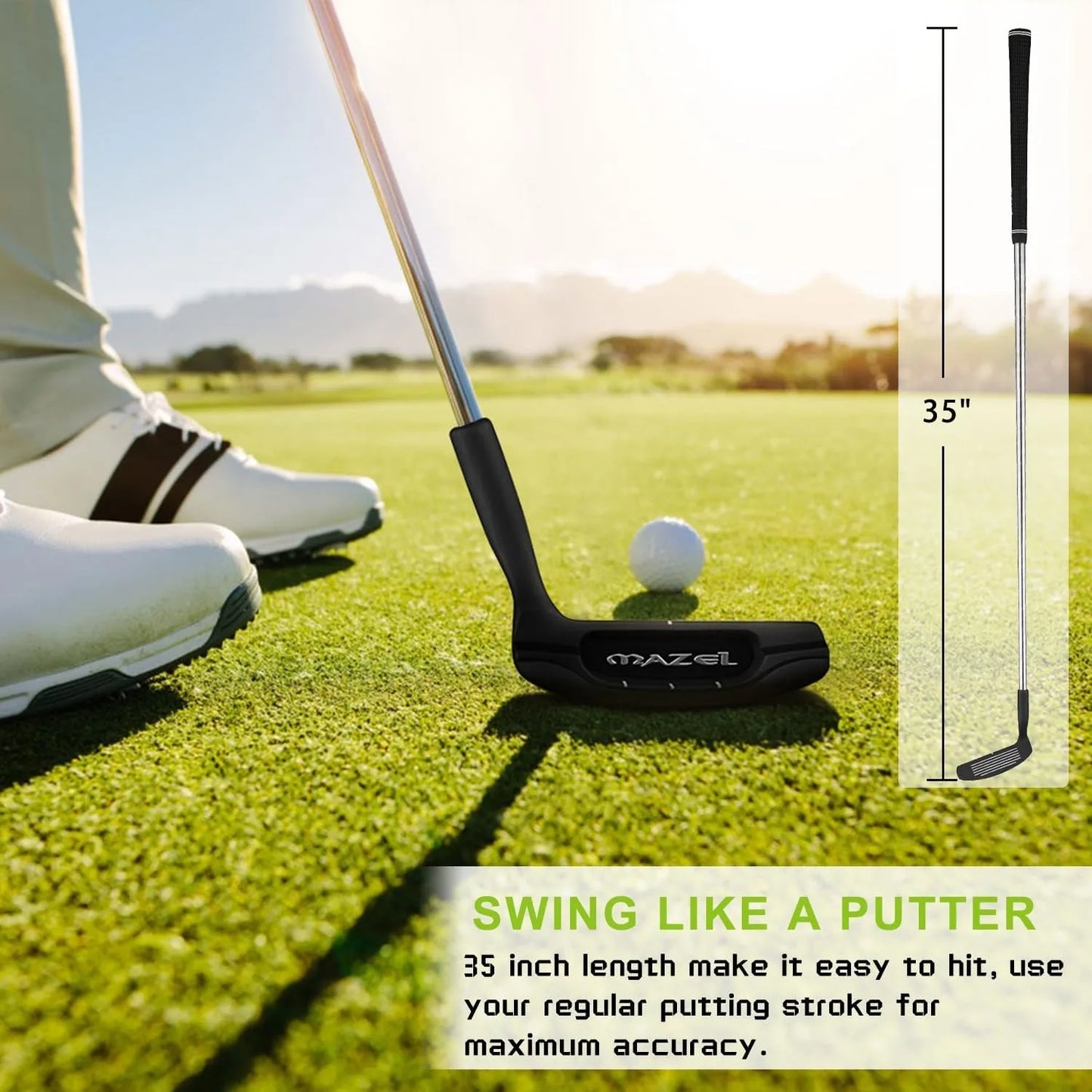 MAZEL Chipper Club Pitching Wedge for Men & Women,36/45 Degree - ,Right Hand