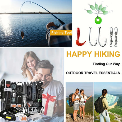 Ultimate Survival Gear Kit, 20-in-1 Emergency Survival Equipment & Tools,  for Camping, Hiking, and Outdoor Adventures