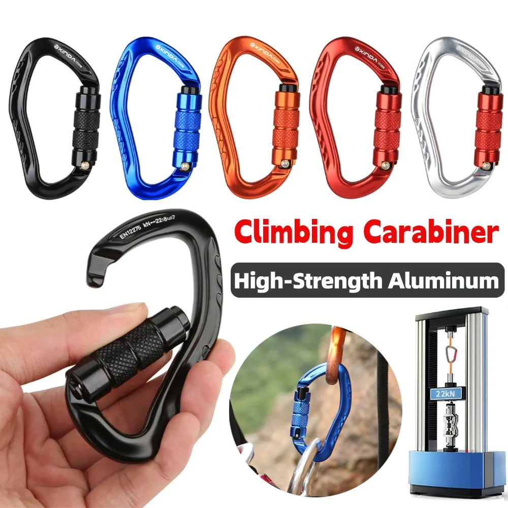 Carabiner Clip Aluminum Alloy Heavy Duty Carabiners Screw Lock