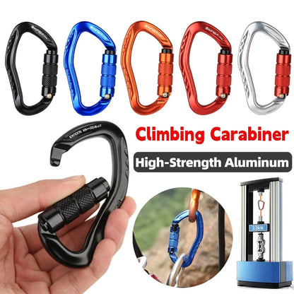 Carabiner Clip Aluminum Alloy Heavy Duty Carabiners Screw Lock