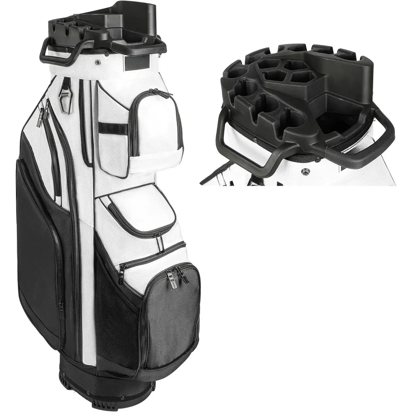 Cart Bag T-Lock 14 Way Full-Length Divider Top Fixed Slots Clubs