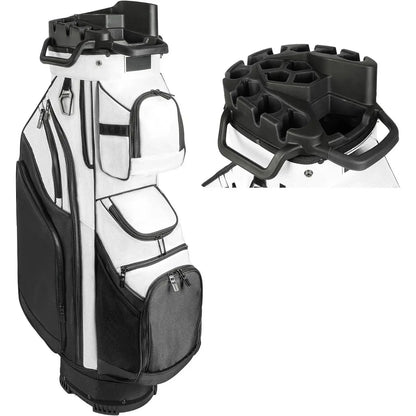 Cart Bag T-Lock 14 Way Full-Length Divider Top Fixed Slots Clubs