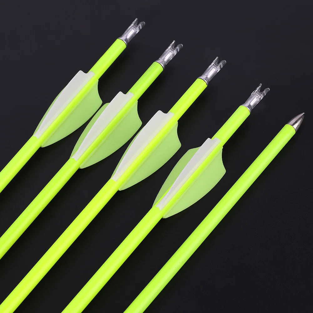 Mixed Carbon Arrows 12pcs 30/31 Inch Spine1500 ID4.2mm with 2 Inch Vanes