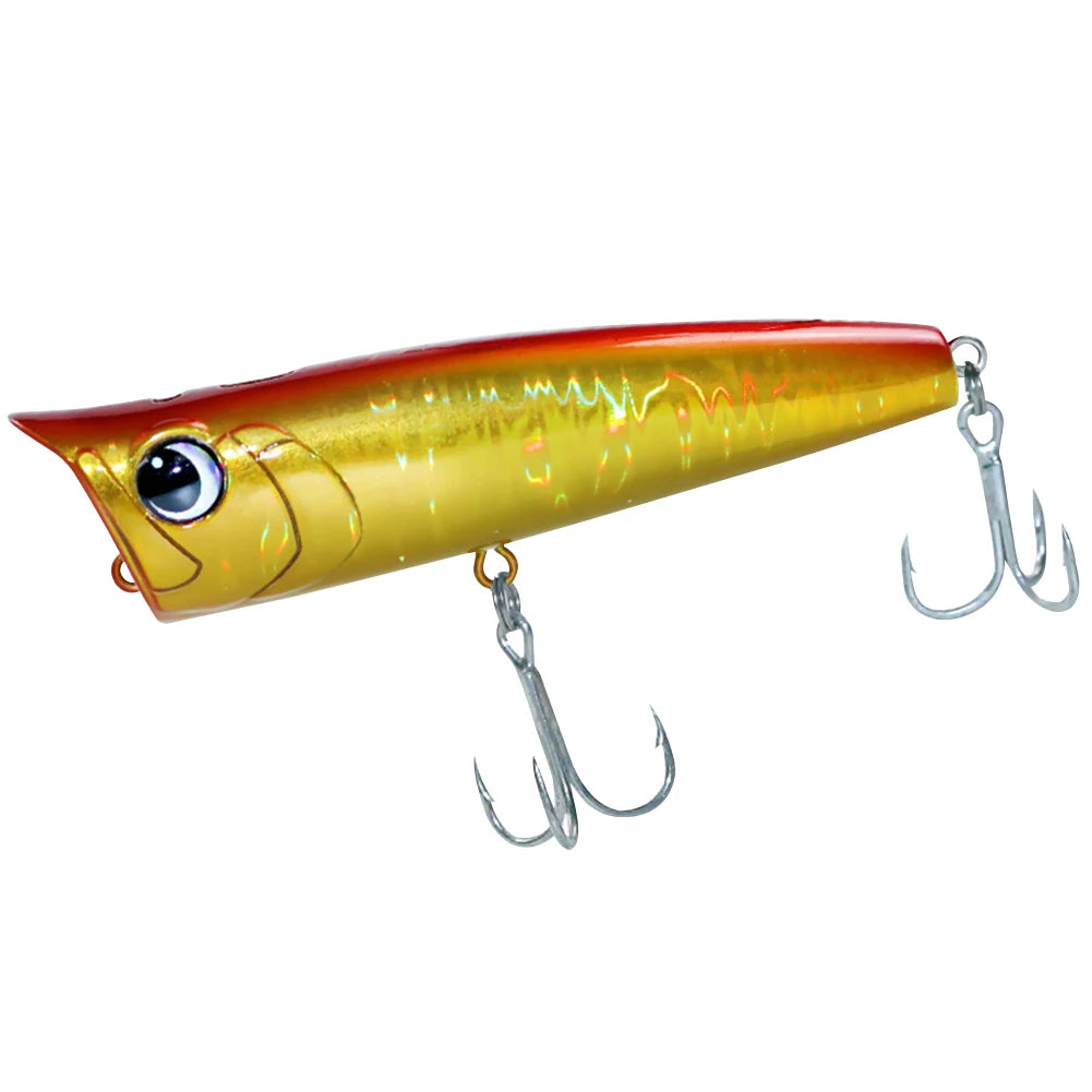 Floating Fishing Lure with Hook Topwater Bubble Baits 3D Eyes Minnow Popper Crank Baits