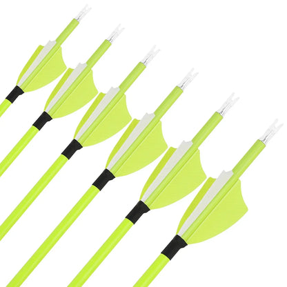 Mixed Carbon Arrows 12pcs 30/31 Inch Spine1500 ID4.2mm with 2 Inch Vanes