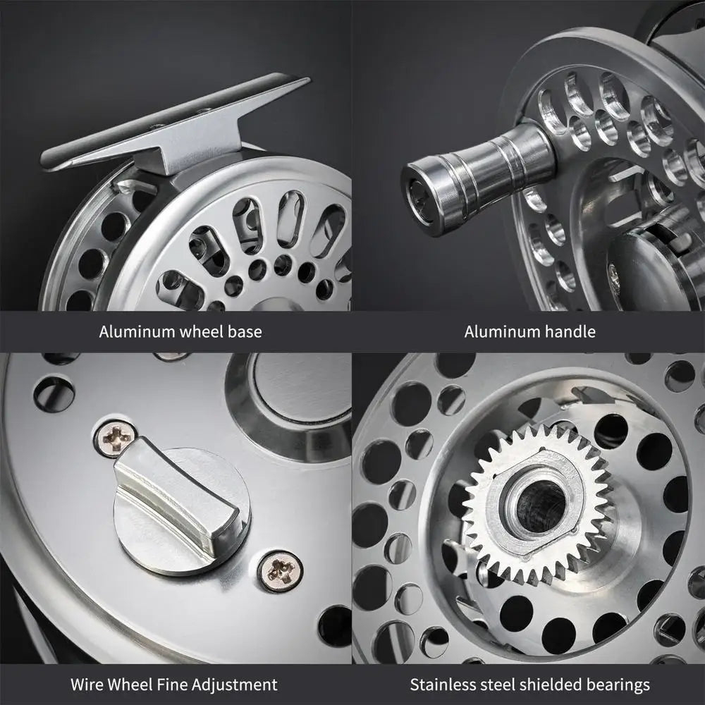 Fly Fishing Reel Saltwater Fishing Reel Fishing Gear Aluminum Alloy Reel For Freshwater Lake Stream Pond Fishing Fly Fishing