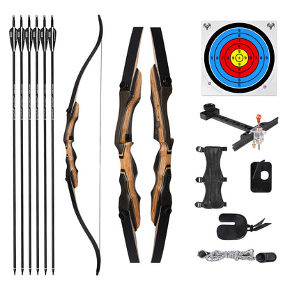 Archery Recurve Bow 62 inch for Adults, Beginners, Teens & Youth,