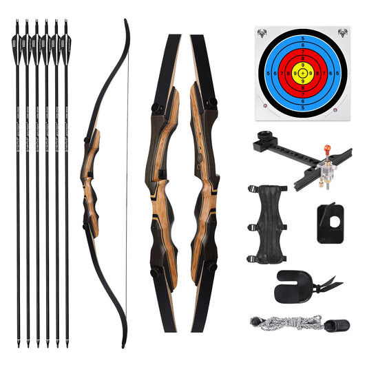Archery Recurve Bow 62 inch for Adults, Beginners, Teens & Youth,