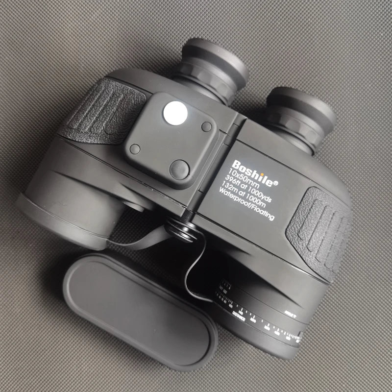 10x50 Binoculars with Rangefinder Compass BAK4 Prism FMC Lens eFogproof Waterproof Long Range