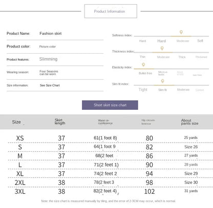 Brown Skirt Ladies 2022 Summer Clothes Women's High Waist  Black Mini Pleated